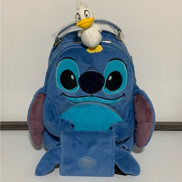 Her Universe Disney Lilo & Stitch Duckling Plush Mini Backpack & Wallet-New - Picture 12 of 16
